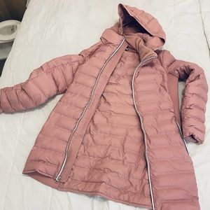 Light Pink  Long Winter Jacket